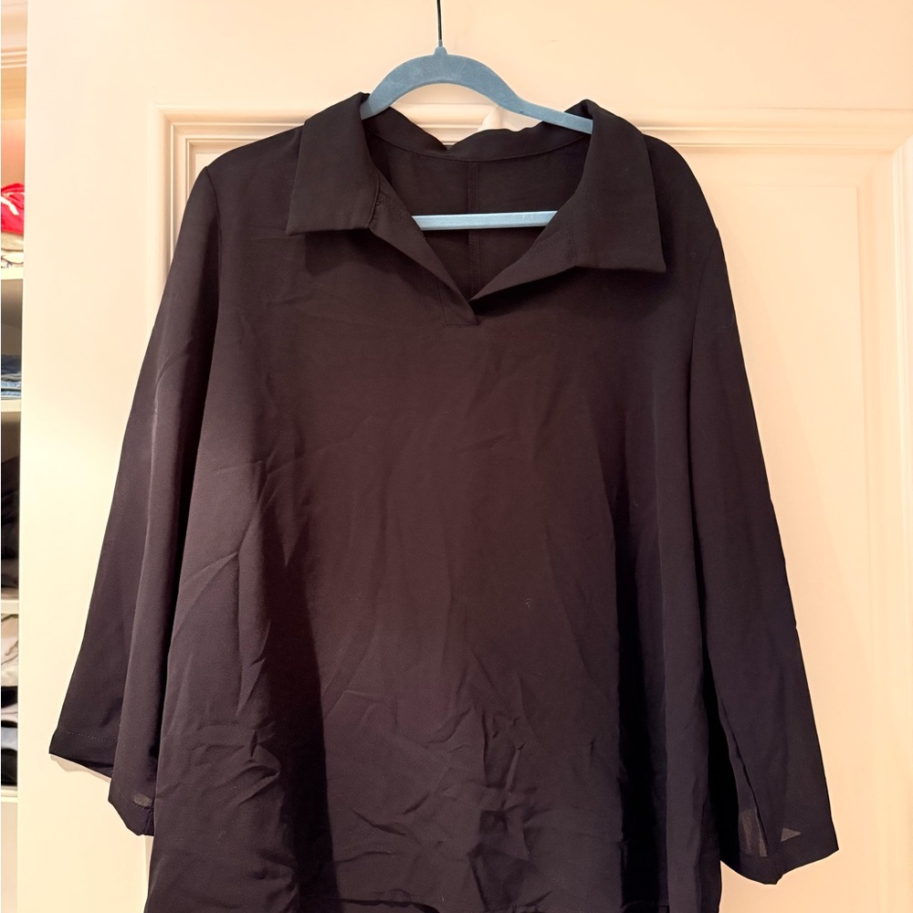 SHEIN Black Long Sleeve Top